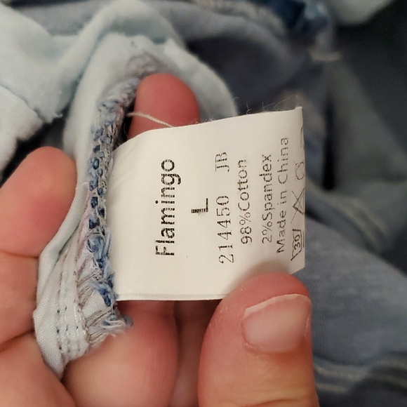 Flamingo L ripped flare jeans fade outs and whiskering - Picture 7 of 8